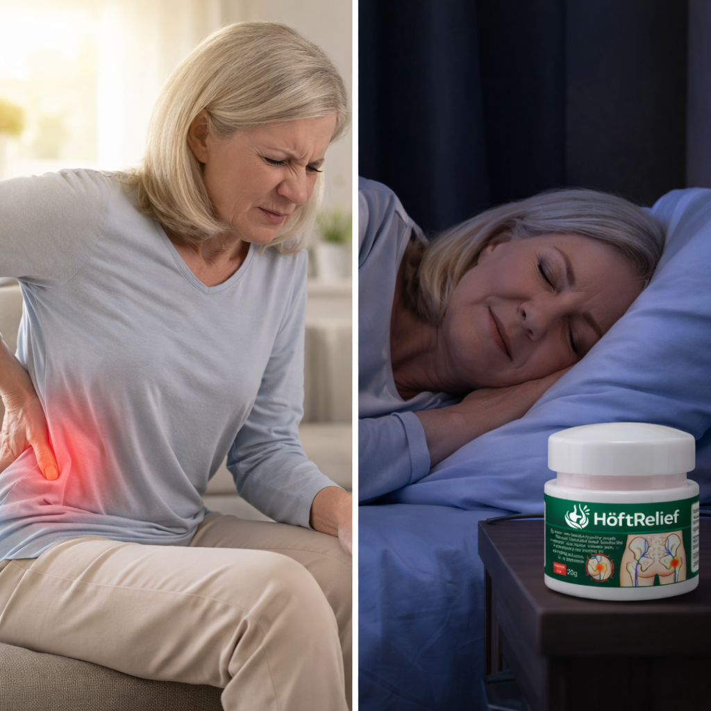 HöftRelief™ Smärtlindrande Höftkräm | Lindrar höftsmärta med upp till 72% inom 30 minuter aktivt