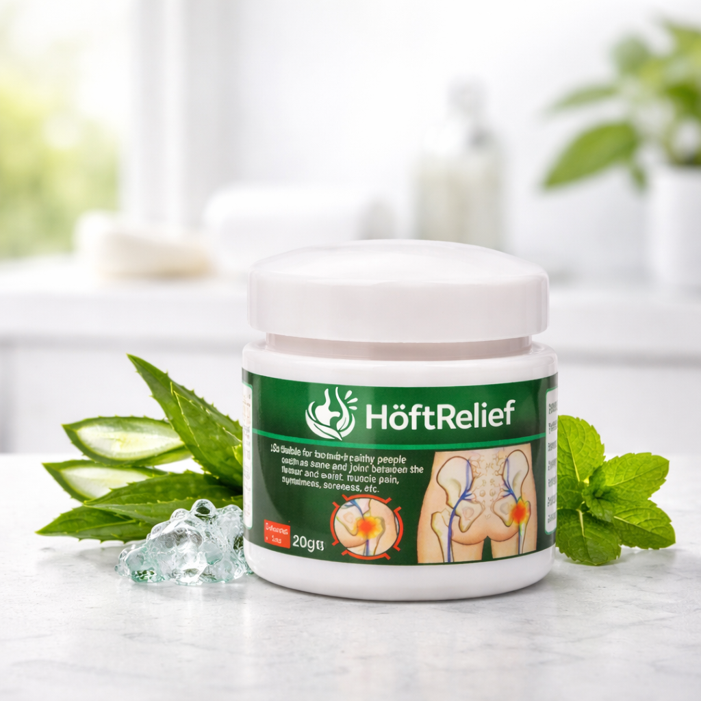 HöftRelief™ Smärtlindrande Höftkräm | Lindrar höftsmärta med upp till 72% inom 30 minuter aktivt