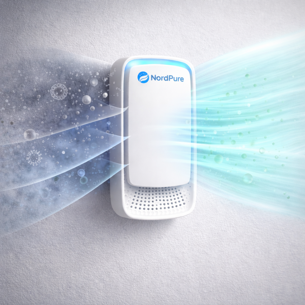 NordPure™ Plug-in Air Filter | Minskar kvalsterallergener med 99% inom 24 timmar